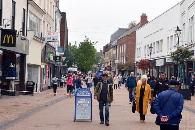 Shoppers back out and about in Mansfield Town Centre