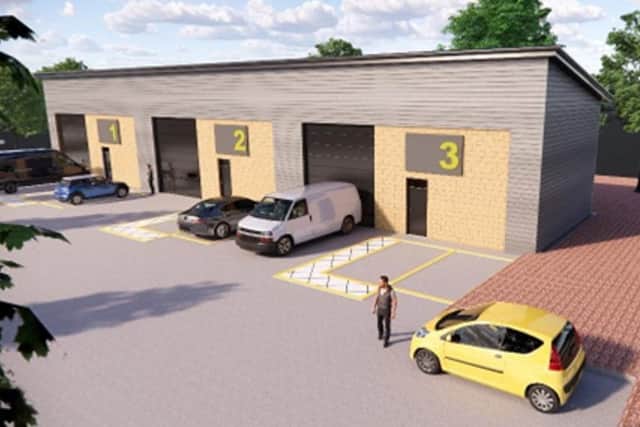 Three industrial units are planned next to Mansfield Woodhouse railway station.