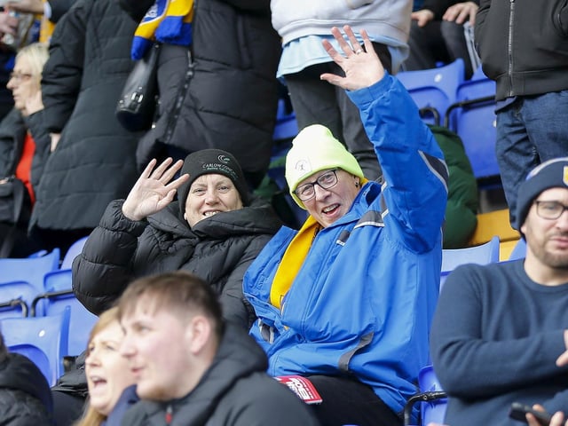 Mansfield Town fans enjoy victory at Tranmere Rovers.