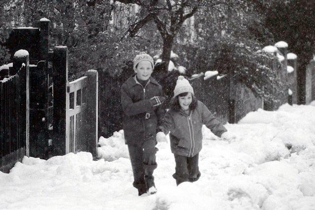Snow fell in mid to late April just in time for the Easter break in 1981.