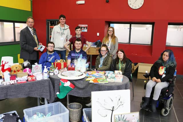 Principal Andrew Cropley picked up a few bargains on the market stall