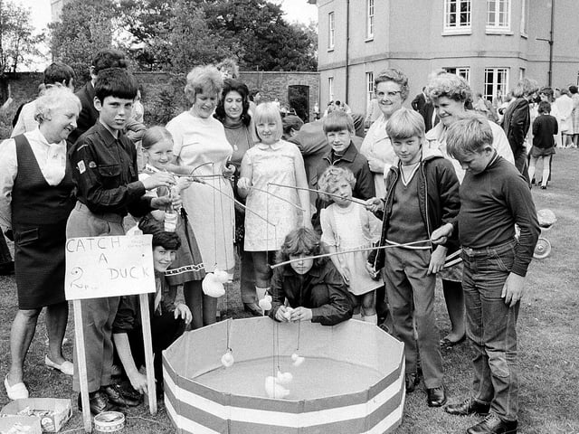 Village fun at the hook-a-duck in Bilsthorpe in 1972.