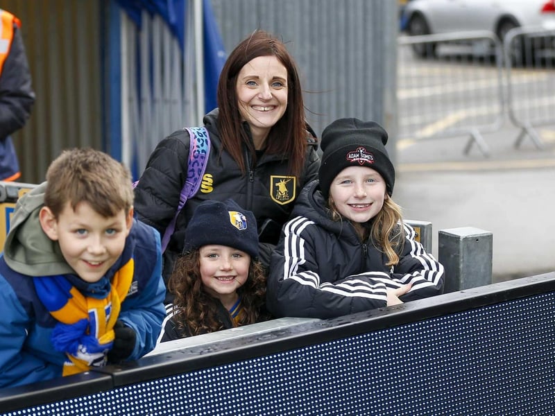 Mansfield Town fans ahead of the win over Newport on 18th November,
