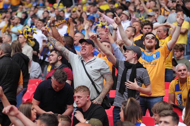 Mansfield Town fans enjoy Wembley