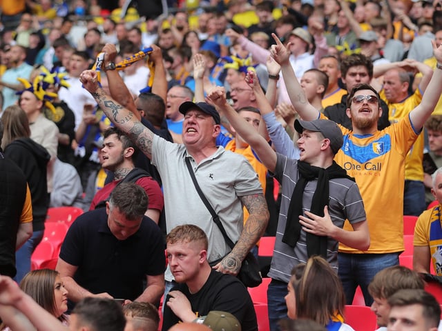 Mansfield Town fans enjoy Wembley
