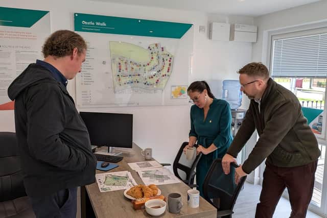 Natalie Fleet MP with Persimmon Nottingham Managing Director, Gareth Hankin, and Persimmon Nottingham Land Director, George Breed