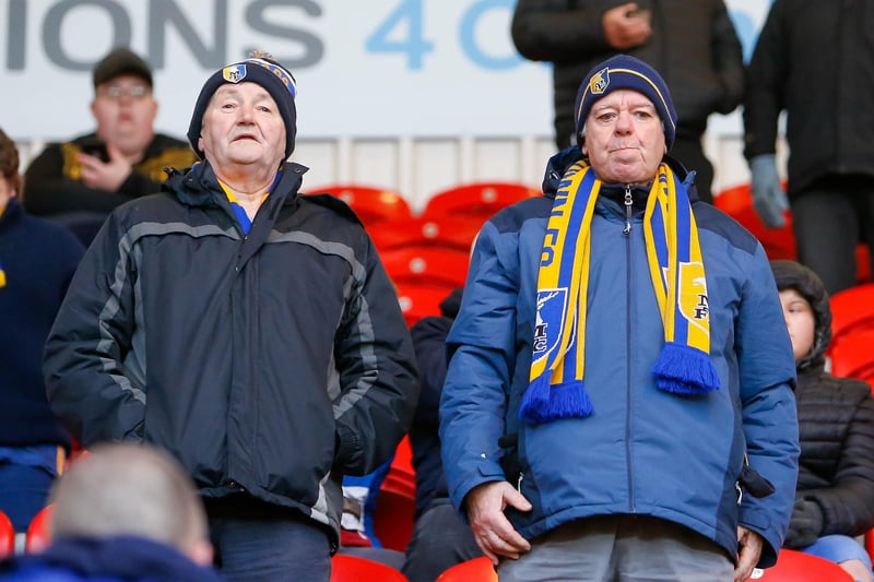 An army of over 3,300 Mansfield Town supporters watched the win at Doncaster. Can you spot a friend here?