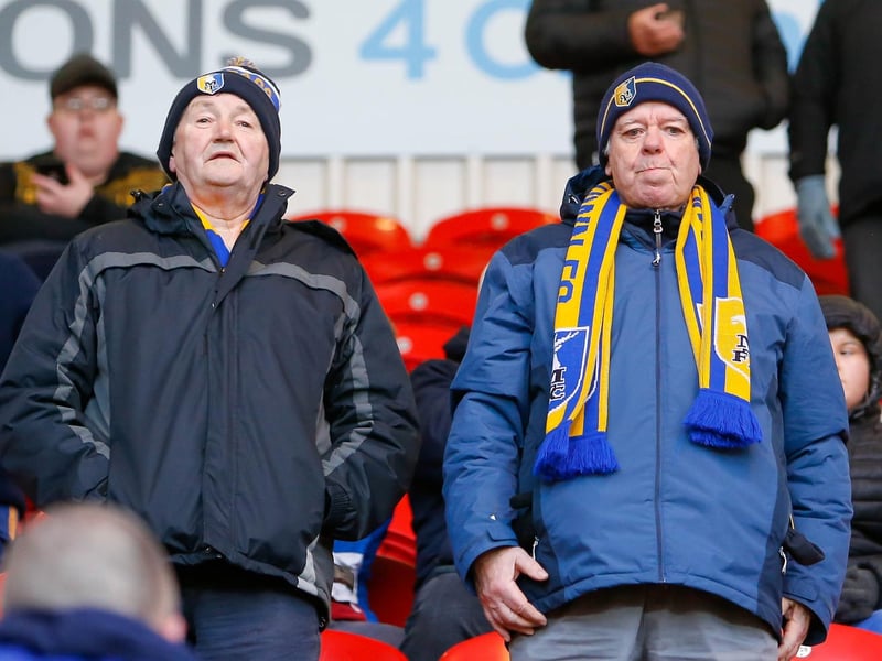 An army of over 3,300 Mansfield Town supporters watched the win at Doncaster. Can you spot a friend here?