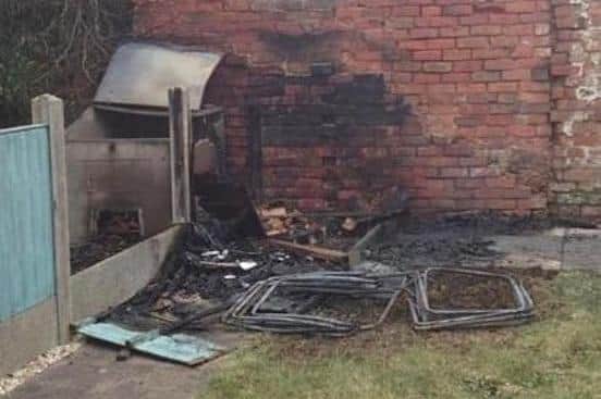The aftermath of the blaze.