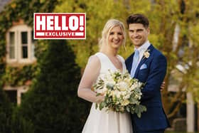 Rebecca Adlington with her husband Andy Parsons on their wedding day.