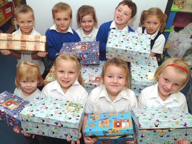 Pupils at Park Infant and Nursery School in Shirebrook put together shoeboxes for Operation Christmas Child.