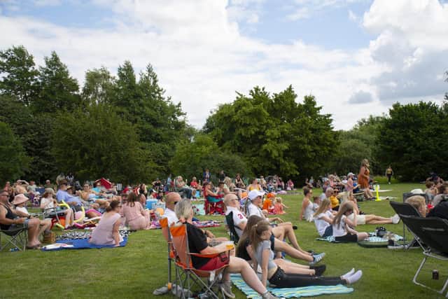 Crowds enjoying the films on Selston Country Park. Picture: Ashfield Council