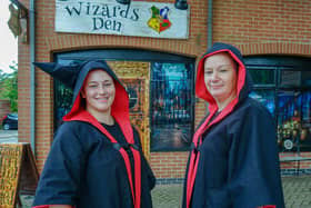 Wizards Den - Harry Potter inspired bistro. Here is owner Kirstie Roberts and Alisha Hill.