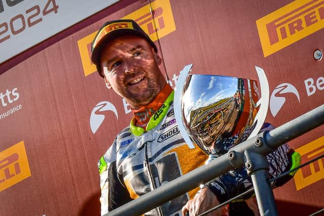 Alistair Seeley on the Knockhill podium.