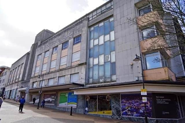 The former Beales department store on Queen Street in Mansfield, which the council hopes to turn into a £30 million community and civic hub.