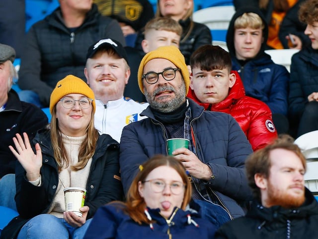 A disappointing day for these Mansfield Town fans.