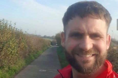 First time marathon runner Daz Smith of Blackwell raised over £6,000 for baby Jaxson Potts who has a rare genetic condition