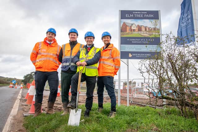 Thomas Hemingway, assistant site manager, Gary Chambers, David Wilson Homes Sheffield’s managing director, Executive Mayor Andy Abrahams, and Richard Mason, site manager