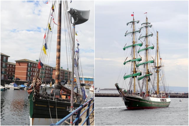 Two of the ships that visited Hartlepool in 2010.