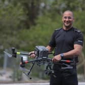 PC Vince Saunders of the Nottinghamshire Police drone team.