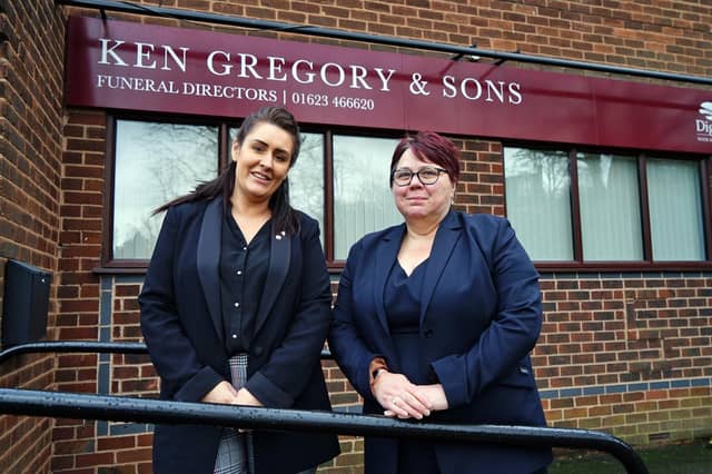 Hayley Johnson (business leader) and Ann Hilton (funeral service arranger).