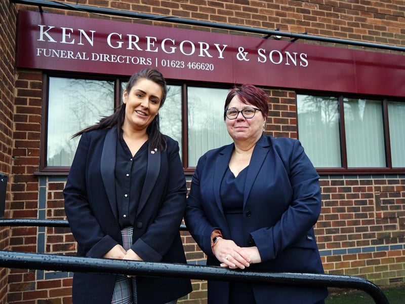 Hayley Johnson (business leader) and Ann Hilton (funeral service arranger).