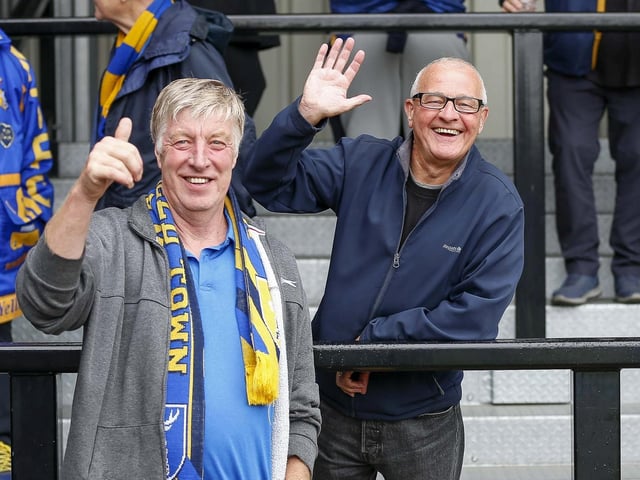 Some of the Mansfield Town fans at Salford.