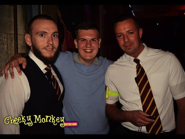 Posing with the security staff