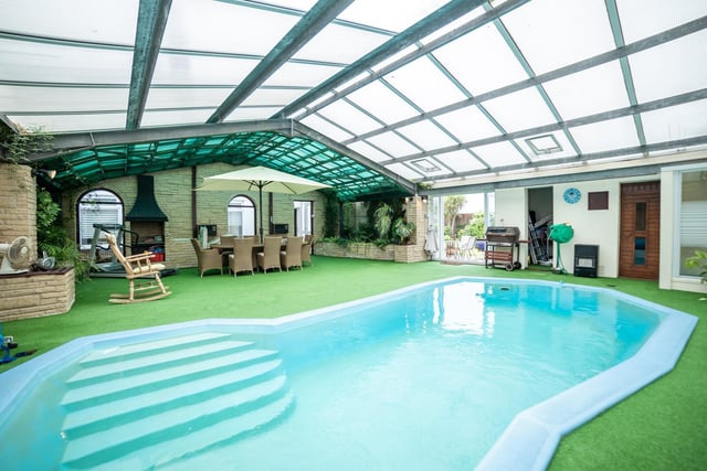 The property on Princes Way, Fleetwood, boasts a sauna, as well as this indoor swimming pool.