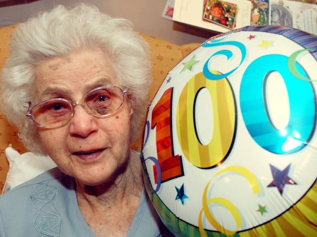 In 2007, Gladys Evans turned 100. She celebrated her 100th birthday at Kestrell Lodge, Kirkby.