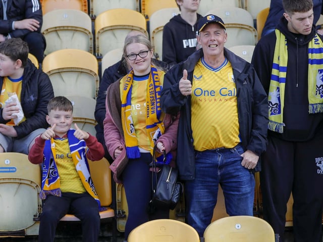 Stags fans at the Stevenage game.