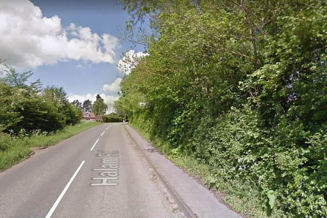 The incident happened at a property on Halam Hill in Halam.