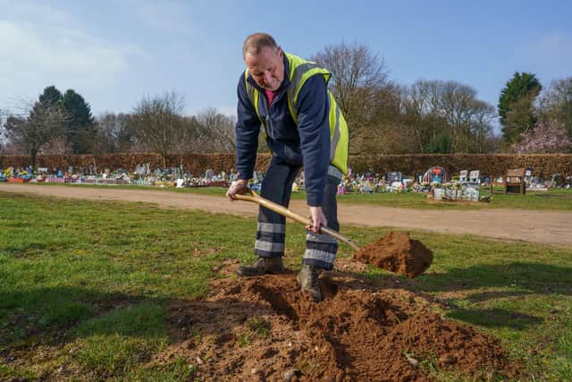 Mick Woods  has worked across four cemeteries in Mansfield in his 40-year career.