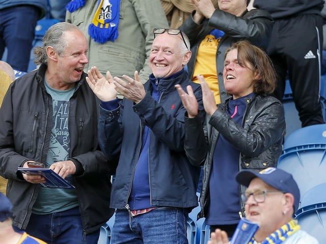 Mansfield Town fans who made the final day of the season trip to Colchester United.