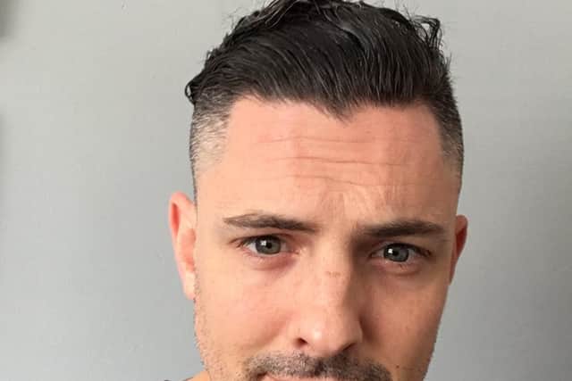 A new man - Simon after the chop.