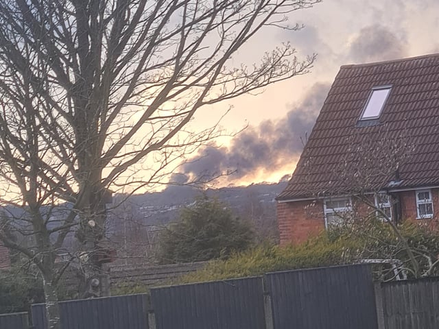 Residents in Rainworth could see the smoke.