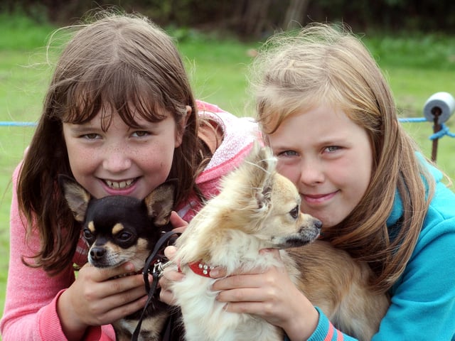Check out our cute archive images of dog shows in Mansfield over the years. Pictured here are Isobel Taylor and Ellie Morgan with their dogs Oscar and Lola at the dog show held at the Annesley Acacia Centre's Summer Fair in 2012.
