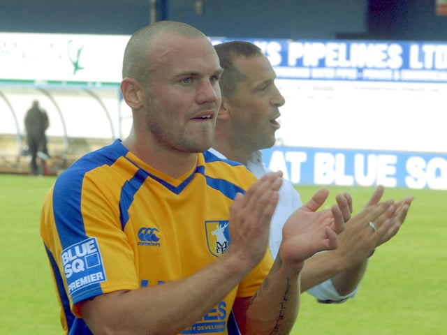 The fans are thanked after the game.