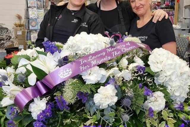 Kelly Wilson-Parkes (left) at the floristry business that really is on the Mansfield map.