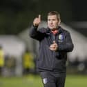 Mansfield Town manager Nigel Clough at the end of the  Sky Bet League 2 match against Harrogate Town AFC at The EnviroVent Stadium, 24 Oct 2023   Photo credit : Chris & Jeanette Holloway / The Bigger Picture.media
