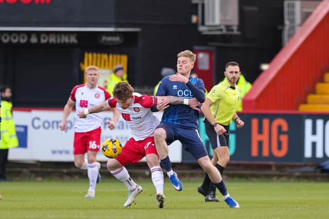 Action from Stags' game at Stevenage.