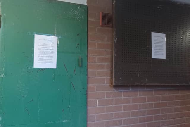 A flat in Skegby has been boarded up by police