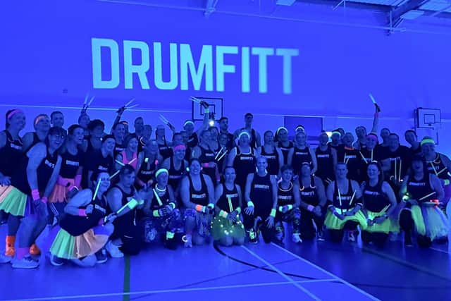 It was a party atmosphere as Drum Fitt members and volunteers raised an incredible £24,000 raised for John Eastwood Hospice