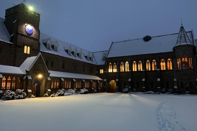 Like a scene from Hogwarts, Glenalmond College, located  several miles to the west of the city of Perth, created a scene fit for any festive holywood movie (Photo: Glenalmond College).