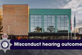 Police Constable Thomas Lee-Storey and former PC Amy Jowett attended a hearing held at Force HQ at Sherwood Lodge
