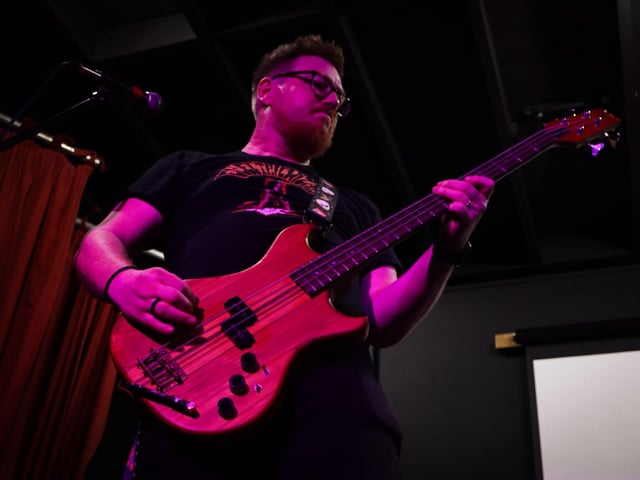 Anticure during their set on the night.