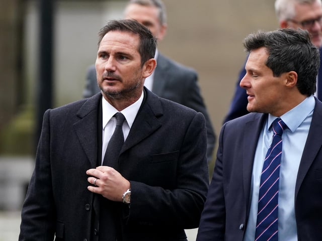 Former Chelsea manager Frank Lampard, who was linked with the recent Rangers managerial vacancy, attends the memorial service at Glasgow Cathedral.
