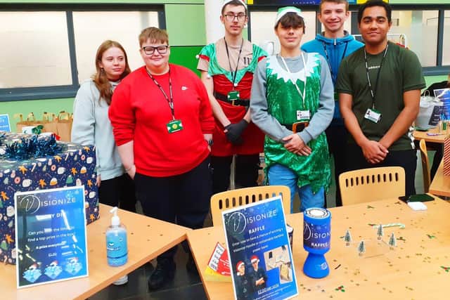 Business students' Vizionise company were selling power banks, hoodies and notebooks