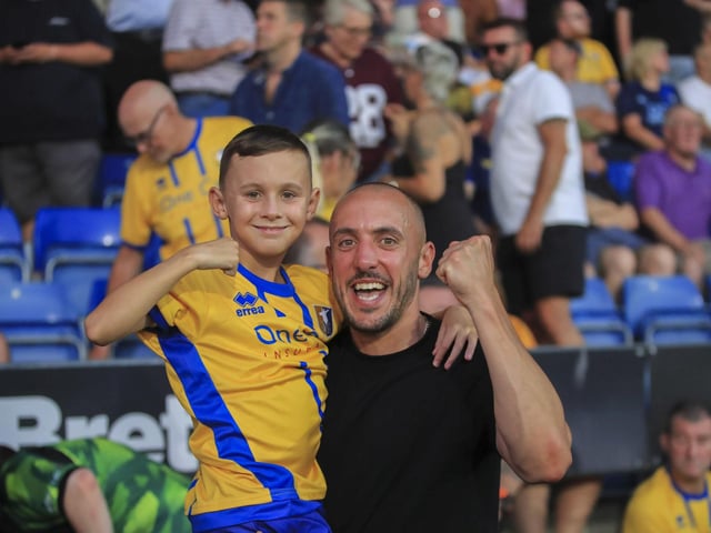 Mansfield fans at the SMH Group Stadium.