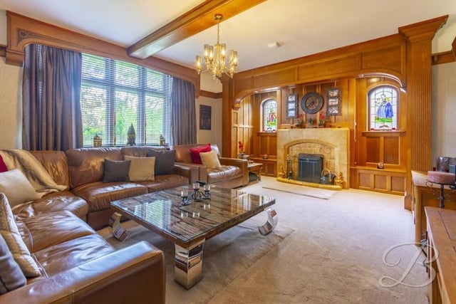 We mentioned grandeur, and no other room in the Station Road house sets the tone better than the spacious lounge, particularly thanks to its solid oak inglenook and feature fireplace. The double-glazed windows overlook the rear of the property.